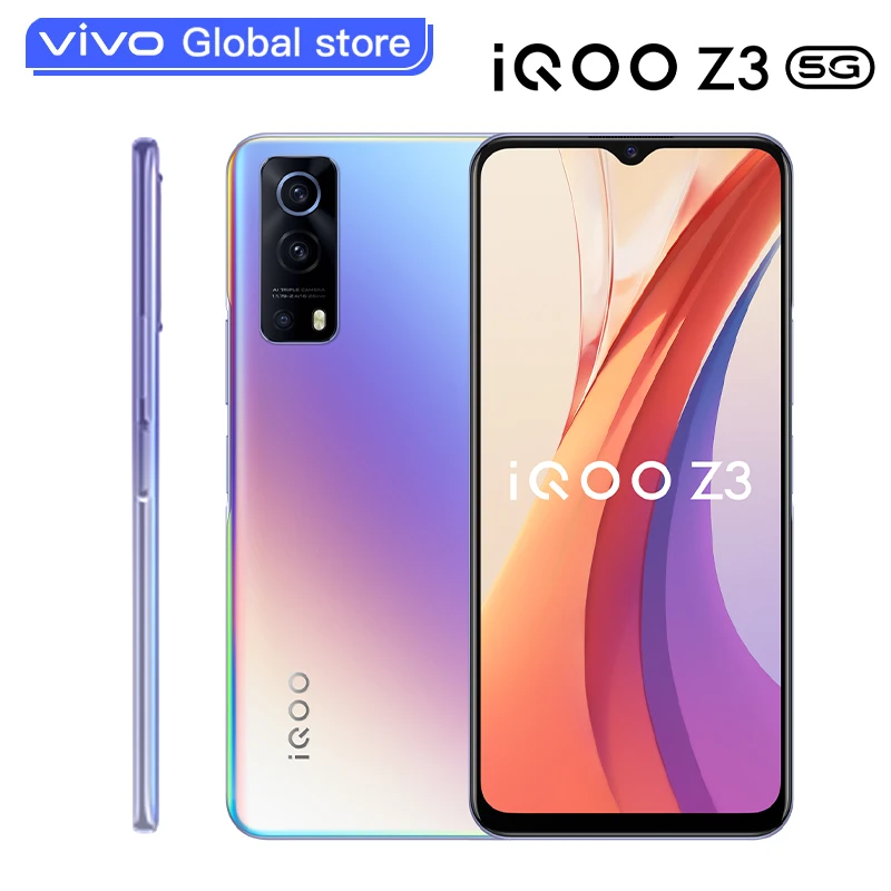 Vivo Оригинал iQOO Z3 5G Смартфон Snapdragon 768G 55 Вт зарядка 120 Гц Частота обновления экрана