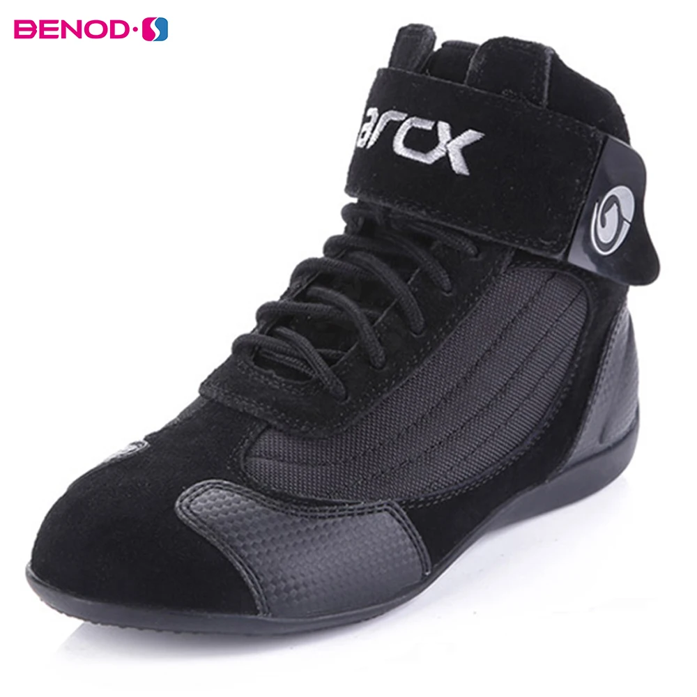 

Men Motorcycle Boots Botas Motorboats Motocross Shoes Outdoor Sport Black Boots Shockproof Motorbike Biker Shoes