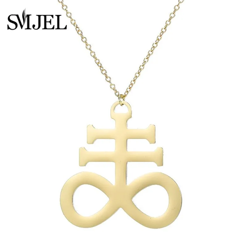 Левиафан Крест Кулон сатанинский символ из нержавеющей стали сатана ювелирные