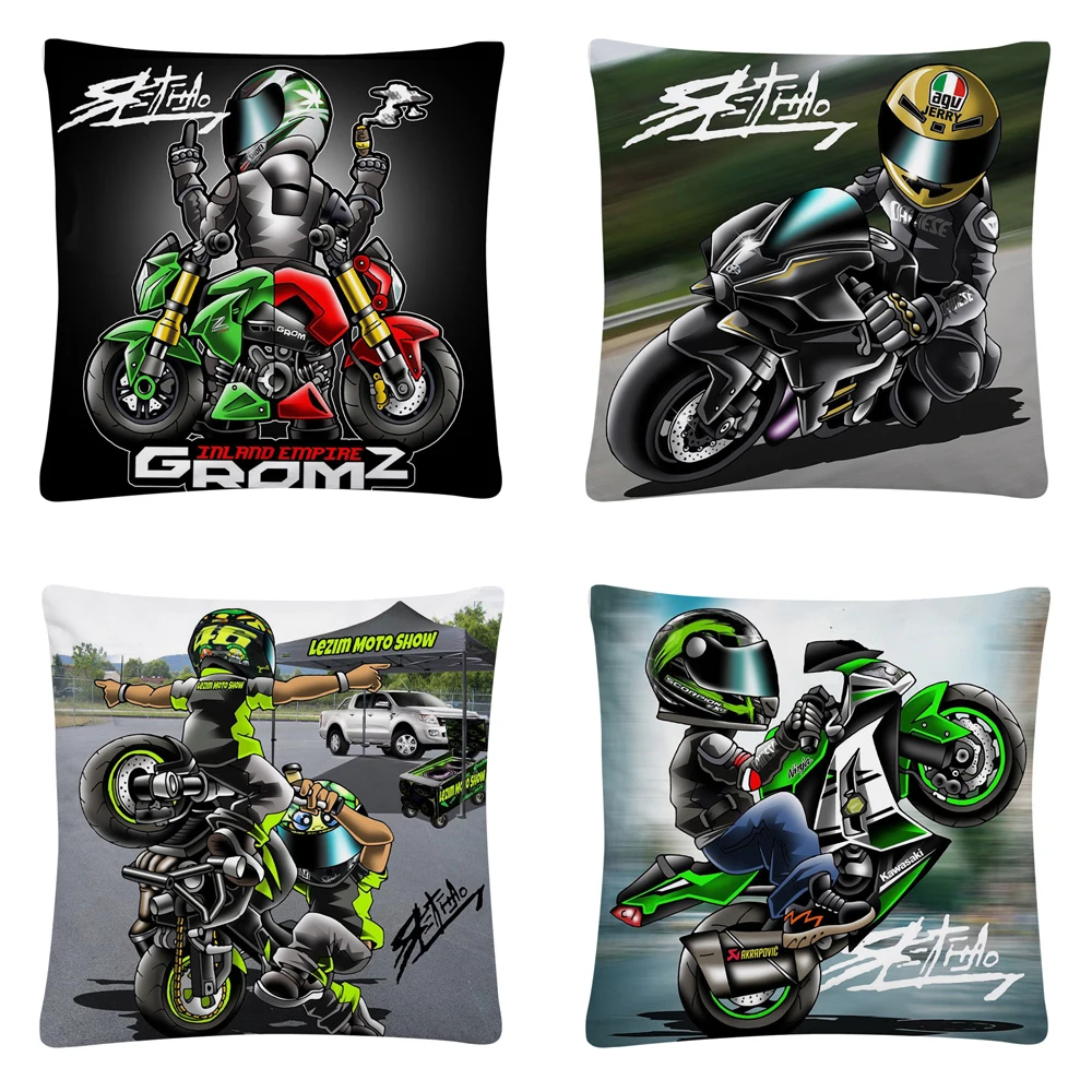 Мягкая короткая плюшевая наволочка для подушки с мультяшным рисунком 45 х45 см |