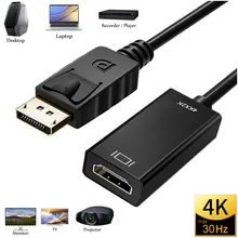 DP To HDMI Adapter Converter,4K 1080P Display Port DP To HDMI Cable Male To Female Port for PC,Monitor,Projector,HDTV,laptop