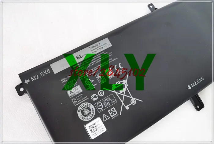 Аккумуляторная батарея XLY 11 1 В 61Wh T0TRM для ноутбука Dell XPS 15 9530 Precision M3800 TOTRM H76MV 7D1WJ |