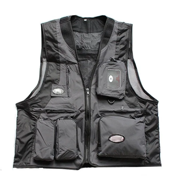 

Couple Outdoor Fishing Vest Photography Vest Multi-pocket Overalls Men and Women Fishing Waistcoat Lover Sleeveless Jacket