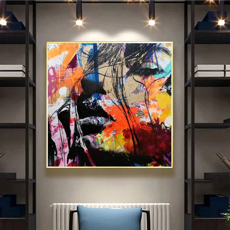 

Nielly Francoise Portrait Oil Painting Abstract Face Canvas Painting Posters And Prints Wall Art Pictures For Home Decor Cuadros