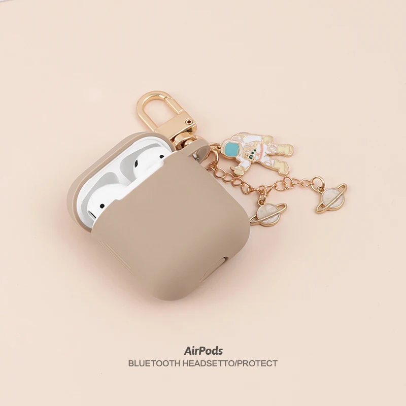 Космический астронавт, космонавт силиконовый чехол для Airpods 1 2 аксессуары чехол Защитный чехол Сумка Коробка Чехол для наушников брелок