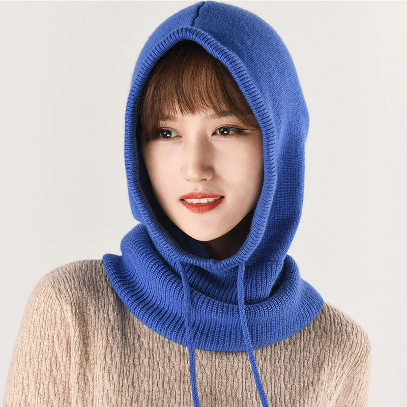 Женская шапка шарф кашемировая шерстяная зимняя Толстая Вязаная Мягкая теплая с