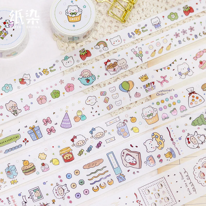 

10set/1lot Washi Masking Tapes Diary of a Bear Decorative Adhesive Scrapbooking DIY Paper Japanese Stickers