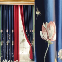 european american curtains for living room velvet chenille curtians for bedroom embroidered window valance high grade curtains