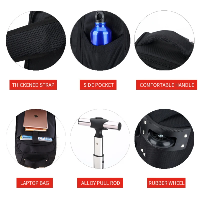 SIXRAYS Trolley backpack Men's Travel Bag Man Backpack Polyester Bags Waterproof Computer Packsack Brand Design Backpacks | Багаж и