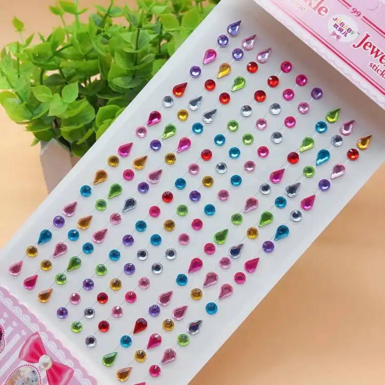 Детский макияж сценические наклейки ручной работы мультфильм Драгоценные камни