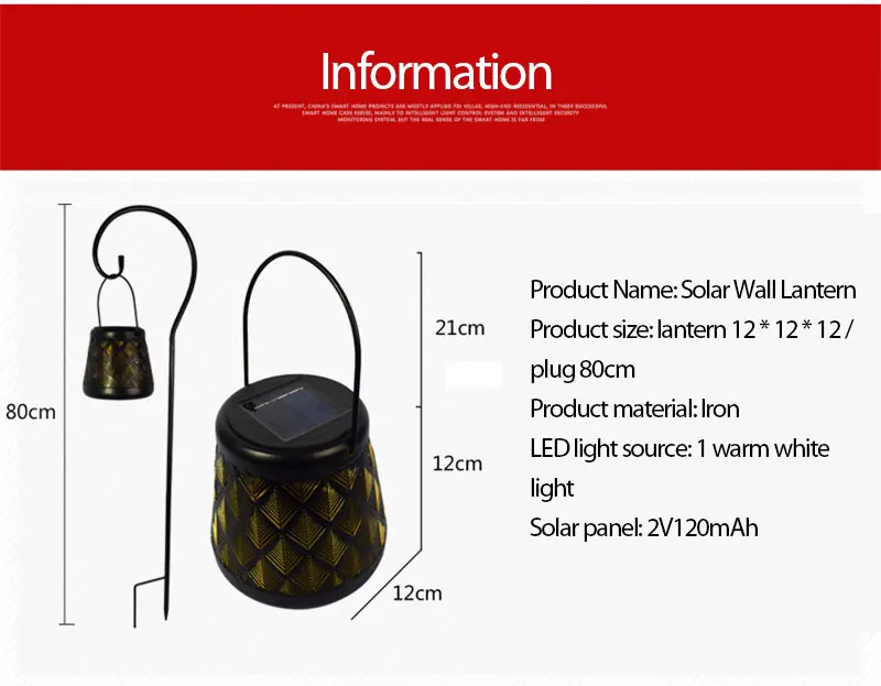 

Solar LED Garden Lawn Lamp Creative Wrought Iron Hollow Lanterns To Insert Lights Outdoor Garden Landscape Decoration Lights