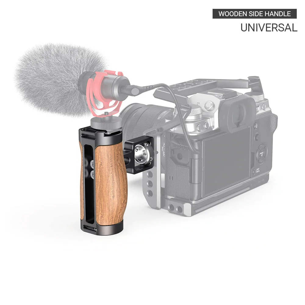 SmallRig vlog Camera Rig универсальный ручной захват DSLR камера деревянная мини-ручка