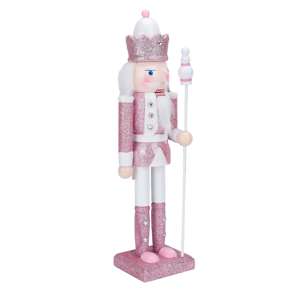 

1Pc Wooden Nutcracker Soldier Puppet Decor Nutcracker Soldier Figure Decor