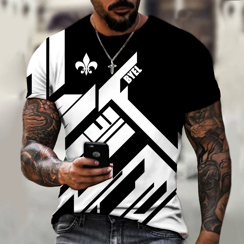 

BYEL Brand Simple Design Men's T-shirt All-match Street Oversized T-shirt New Fashion Sports And Leisure Short-sleeved 6XL