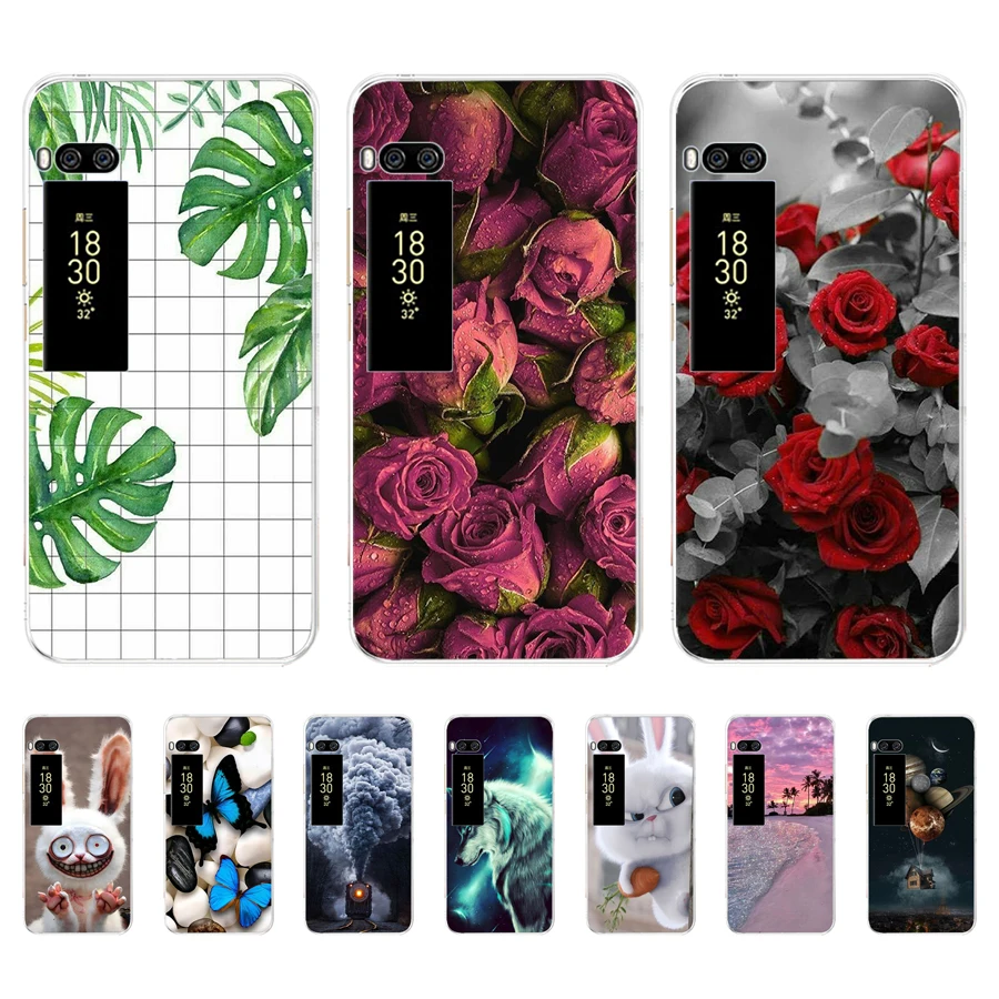 For Meizu pro 7 plus 16th Case  Soft TPU Silicon Funda  Cover For Meizu  c9 Case pro 7 plus Rose  Phone Case Coque Para