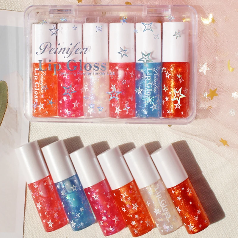 Водонепроницаемый желе блеск для губ многослойное стекло отражающим стеклом