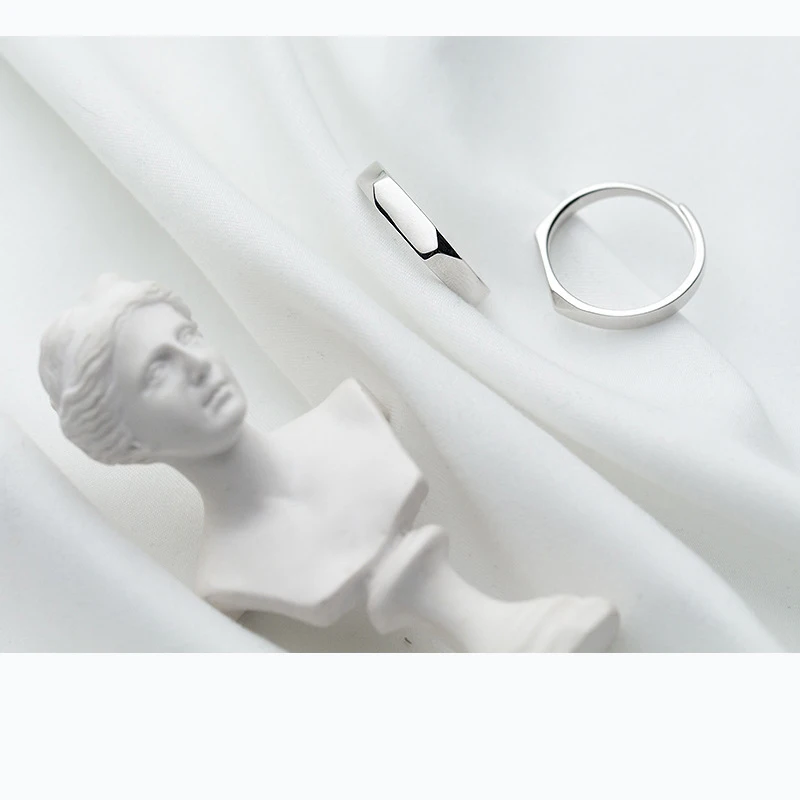 La Monada 55-63mm Geometry Women Ring 925 Silver Minimalist Rings For Fine In Jewerly Woman Adjustable | Украшения и аксессуары