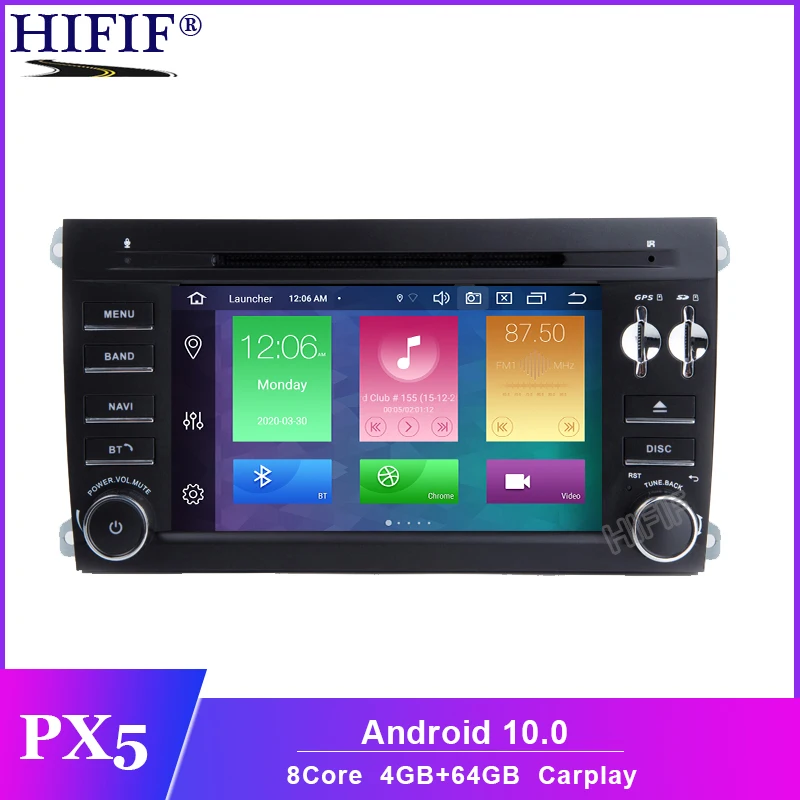 Автомобильный DVD плеер PX5 7 дюймов 1024X600 IPS Восьмиядерный 4 Гб ОЗУ Android 10 радио GPS для