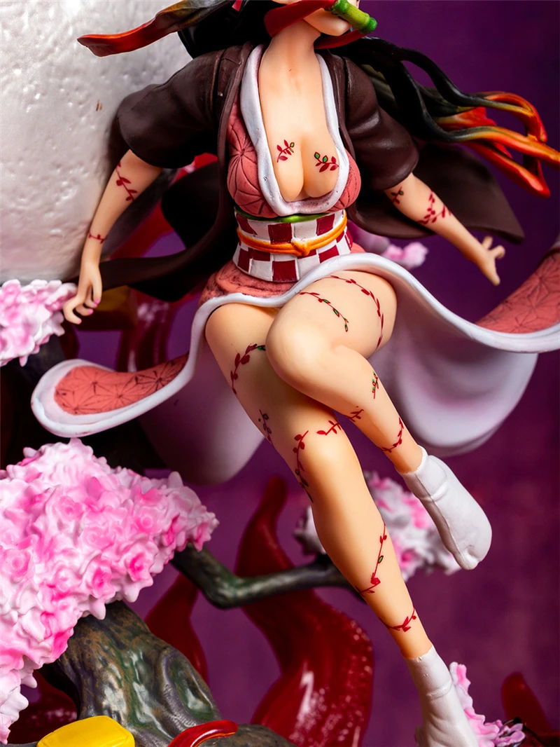 Anime Demon Slayer Kamado Nezuko Figure Model PVC Collectible Toy Computer Decoration