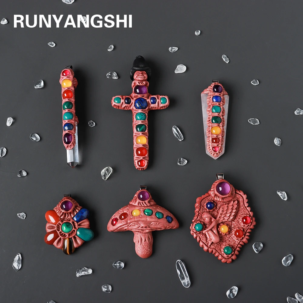 

1 шт. натуральный Восстанавливающий драгоценный камень в скандинавском стиле Elf Seven Chakra Quartz подвесной рейки ожерелье с кристаллами для медит...