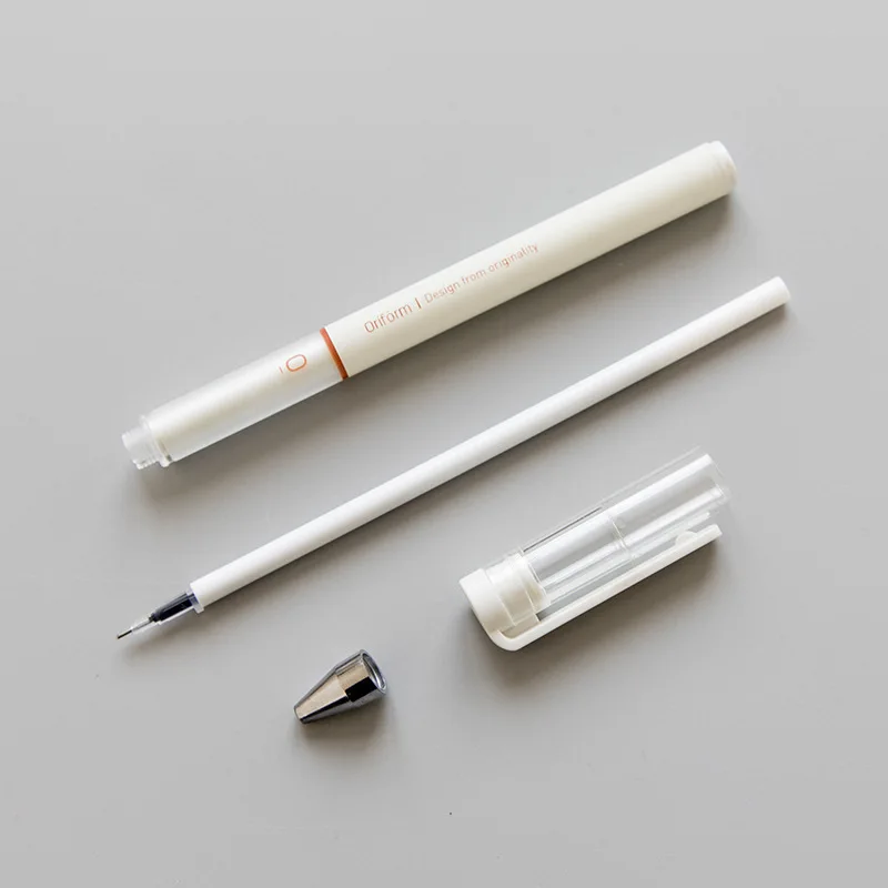 Ручка гелевая в стиле MUJI 0 5 черно белая с узором| |