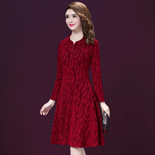 Женское платье с молнией сзади элегантное в стиле ретро для свадьбы и банкета