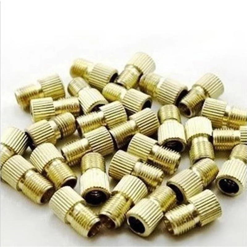 Copper 5 шт., насос для горного велосипеда, воздушный клапан, внутренние колпачки для труб, латунное резиновое кольцо, адаптер, инструмент для велосипеда, Аксессуары для велосипеда - Цвет: Copper