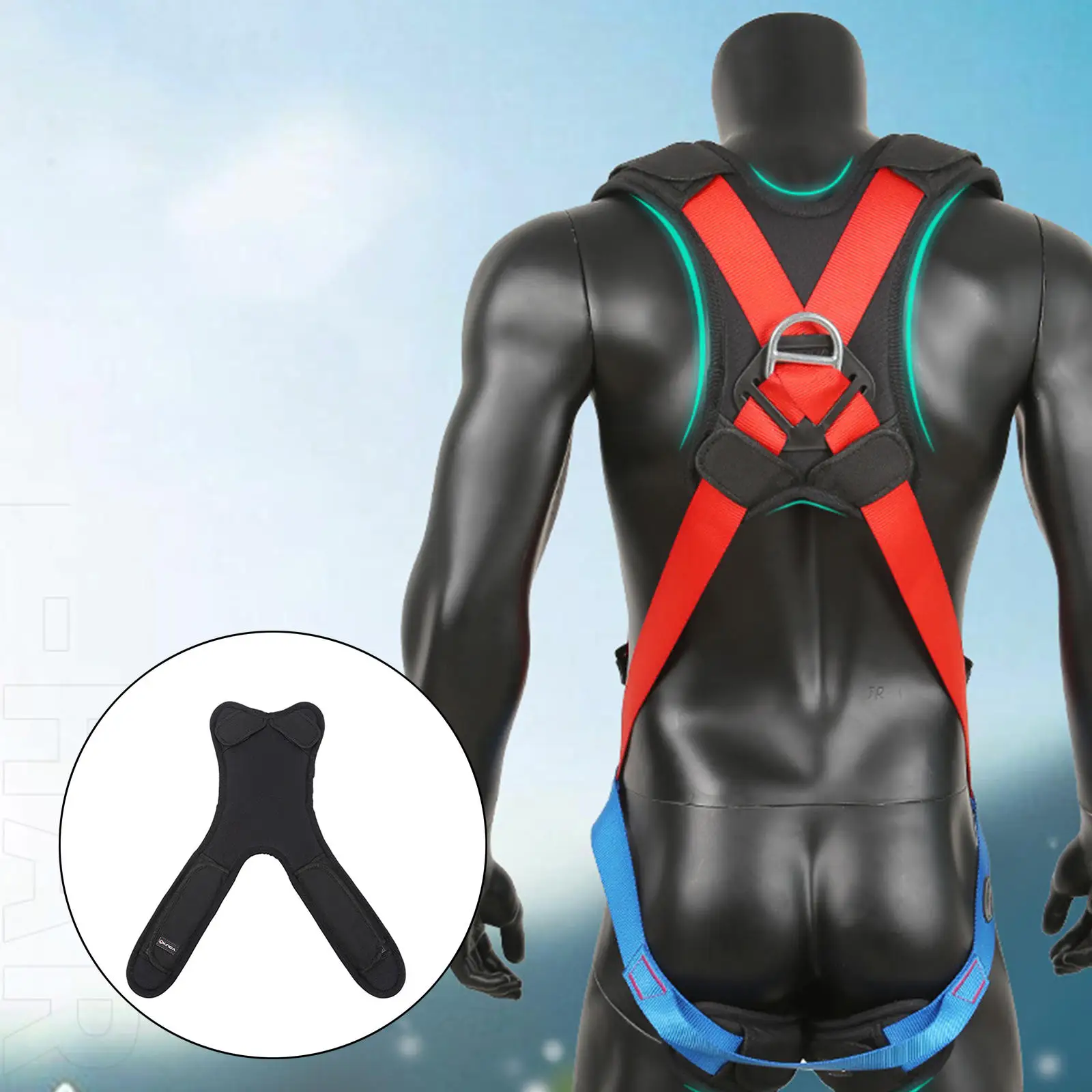 

EVA Safety Body Harness Breathable Widened Half Body Durable Leggings Pad Accessories for Caving Rock Climbing Activities