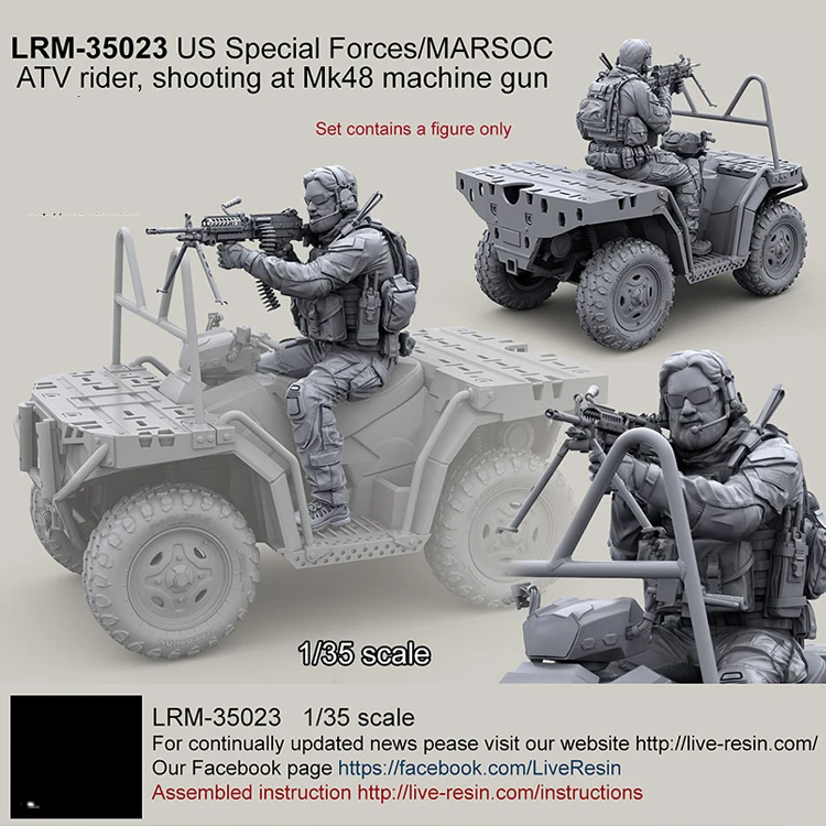 

1/35 US Special Forces 2013 - modern ATV rider, Do not include a car, Resin Model Soldier GK, Unassembled and unpainted kit