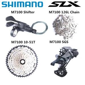 SHIMANO SLX M7100 12 Speed 10-51T SL RD CS CN M7100 Shifter Rear Derailleur Cassette Chain M6100 M7100 M7120 Anrancee Groupset