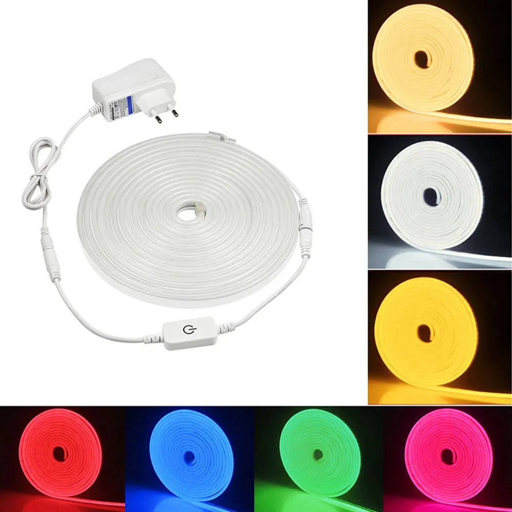 

LED Strip Lights Flexible Ribbon Neon Light DC12V Rope Tube Lamp Waterproof For Outdoor Ambient Decoration Backlight 100-500cm