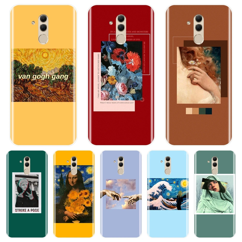 Чехол для Huawei Mate 20 10 9 Pro мягкий силиконовый чехол 7 8 Lite с изображением Ван Гога