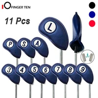 upgrade magnetic golf club iron covers synthetic leather deluxe wedge iron protective headcover set drop shipping