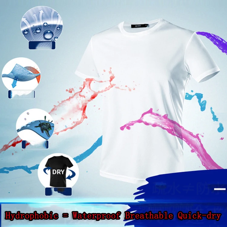 Новинка 2020 быстросохнущая Водонепроницаемая футболка с нано технологией