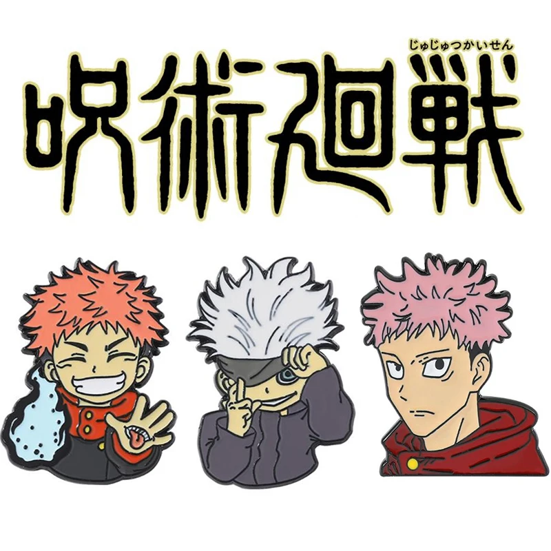 

Jujutsu Kaisen Brooch Fushiguro Megumi Itadori Yuji Badges Brooches Pins Anime Cartoon Figure Enamel Pin