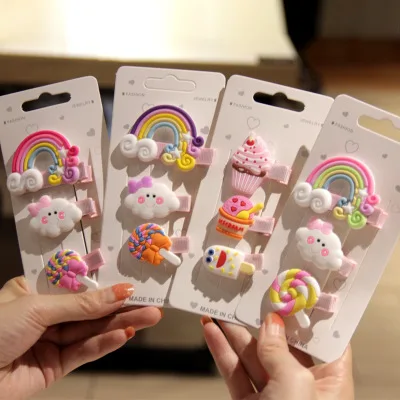 3 шт./комплект милая круглая заколка для волос с пентаграммой и звездой конфетных