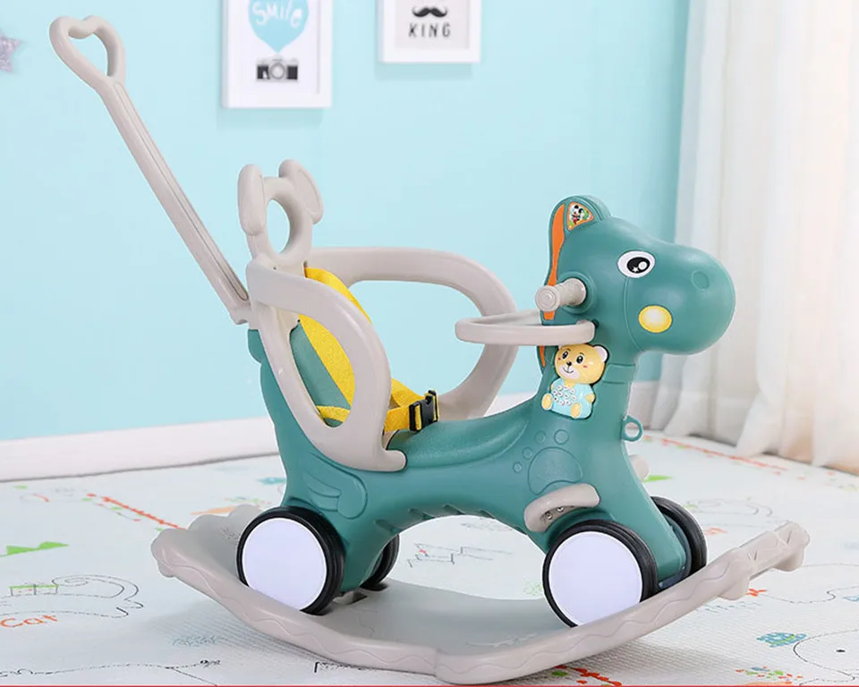 Дети Сияющие 2 в 1 животные качающиеся лошади Детские лошади Stroller1-6Y многофункциональные кресла-качалки Троянские игрушки для детского подарка