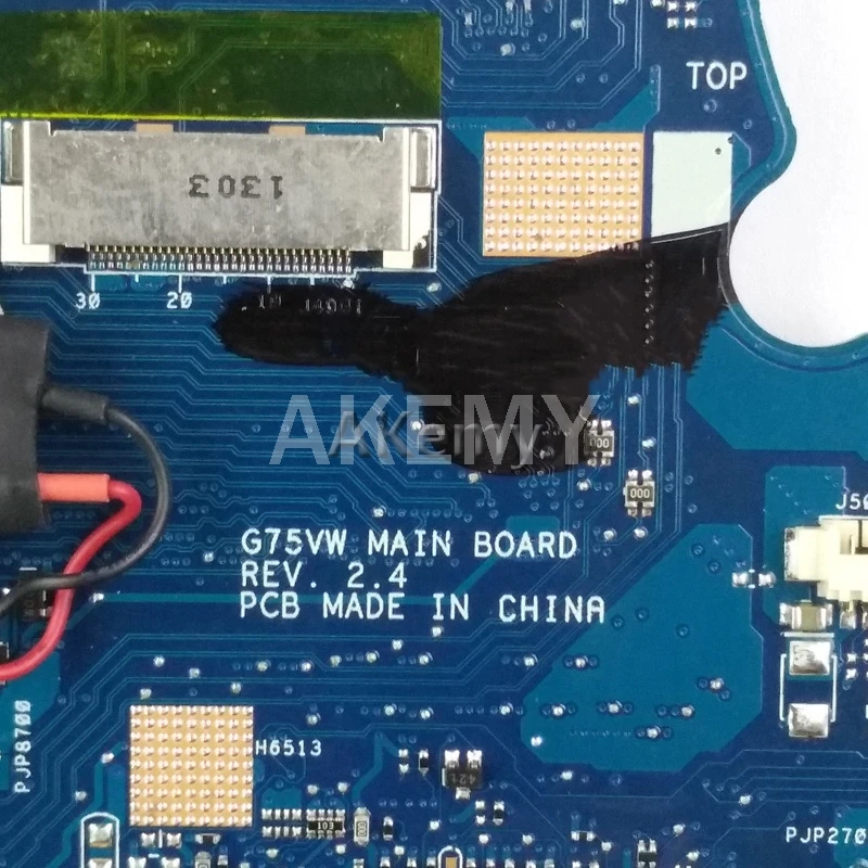 Akemy G75VW материнская плата для ноутбука For Asus G75V G75VX тест оригинальная HM65 3D |