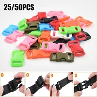 25 50pc parachute side release buckle 38 inch curved umbrella rope bracelet dog collar leash outdoor camp parts