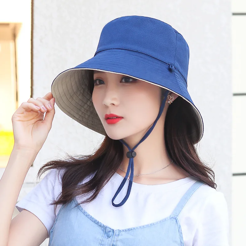 

Sun Hat Summer Foldable Bucket Hat for Women Outdoor Sunscreen Cotton Fishing Hunting Cap Anti-UV Wide Brim Bucket Sun Hat