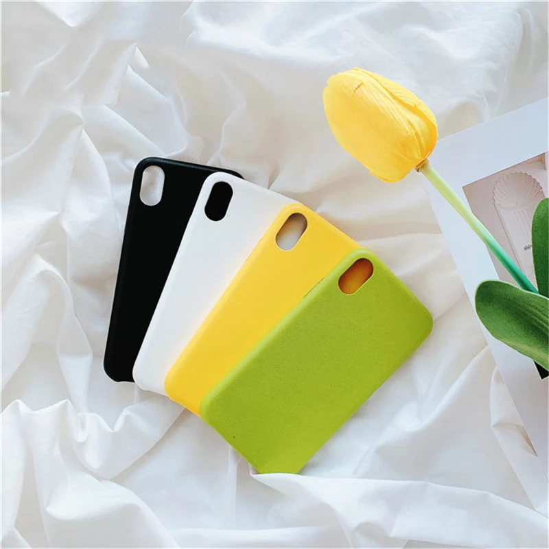 Lovebay матовый однотонный чехол для телефона iPhone X XR Xs Max ультра тонкие простые