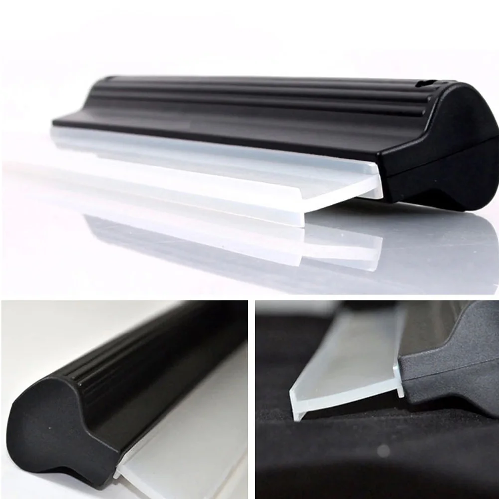 

2 Pcs Flexible Soft Silicone Wiper Car Window Cleaning Glass Scraper Silicone Handy Squeegee Blade Clean Scraping Film Scraper