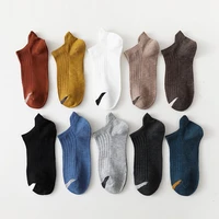 5 pairs low tube pure cotton men socks set ventilation summer spring gift socks soft korean fashion street styl middle skarpetka