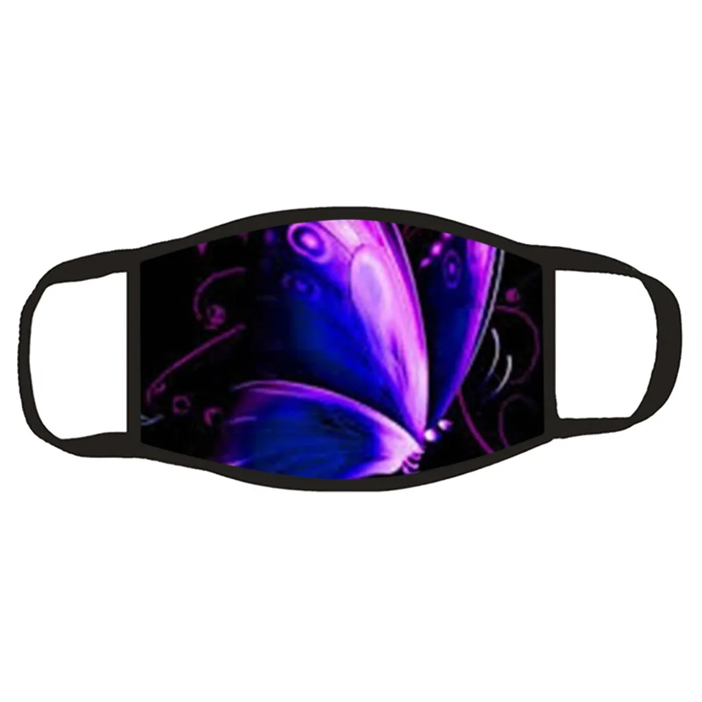 

1PC Butterfly Print Mask Fashion Personality Masque Washable Reusable Mouth Cover Man And Women Outdoor Dustproof Mascarillas 24