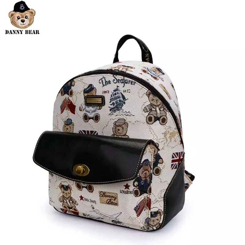 Danny Bear навигационный рюкзак с медведем из ткани принтом медведя для путешествий