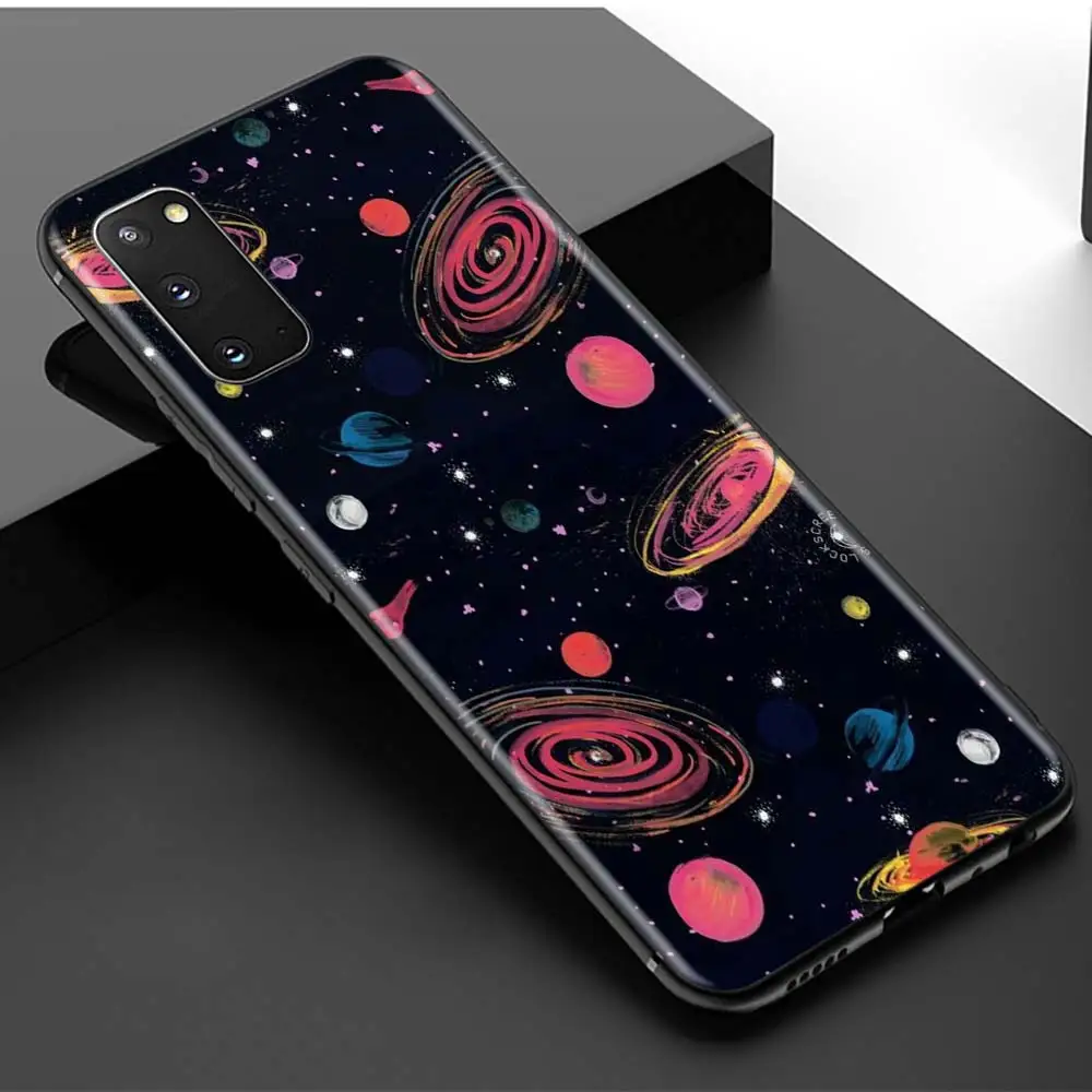 

Starry Sky Pattern Tempered Silicone Phone Case For Samsung Galaxy S20 Ultra S20 FE S10 5G S8 S9 Plus S10e S10 Lite Cover Coque