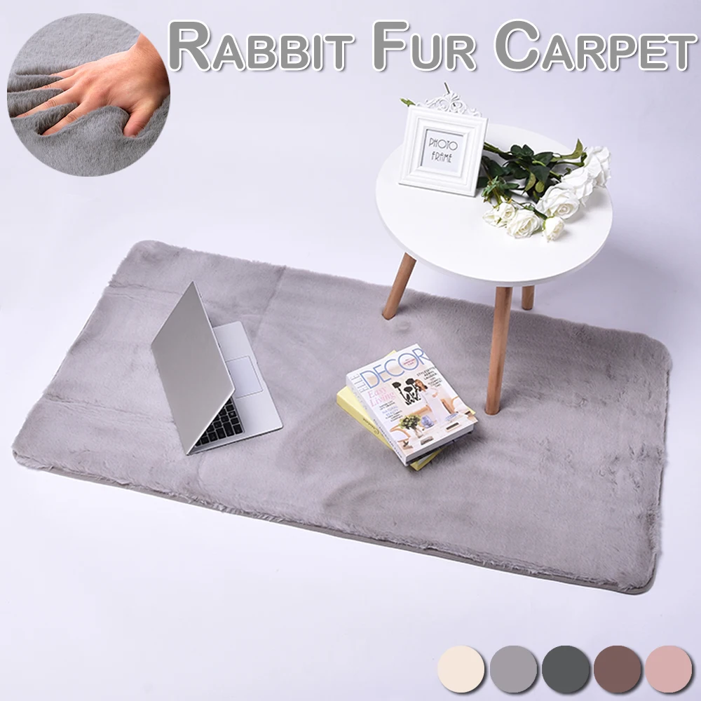 Мягкий ковер пушистый меховой напольный стул из кроличьего меха подушки для