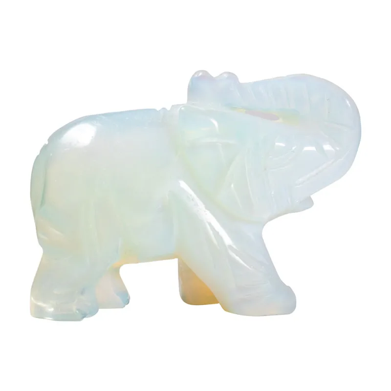 

3 дюйма опал фигурки слонов ремесло резной камень статуя животного для декора Чакра Исцеление