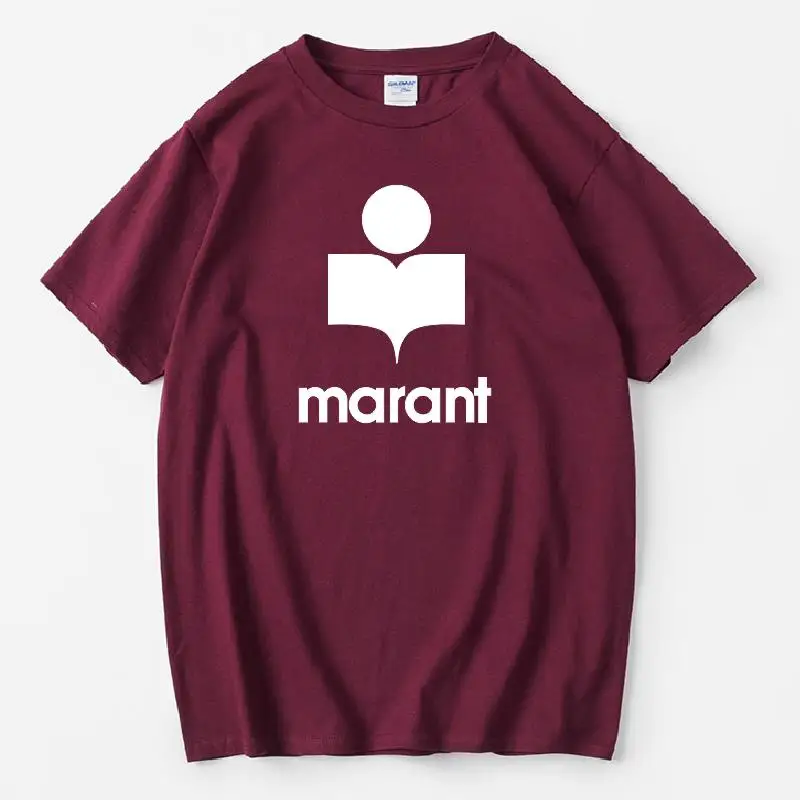 

New Summer Marant T-Shirt Men Women Oversized Cotton Harajuku T Shirt O-neck Male Causal Tshirts Fashion Brand Loose Tee