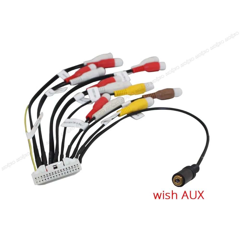 Автомобильное стерео радио 32 Pin RCA жгут проводов адаптер кабель с входом AUX для